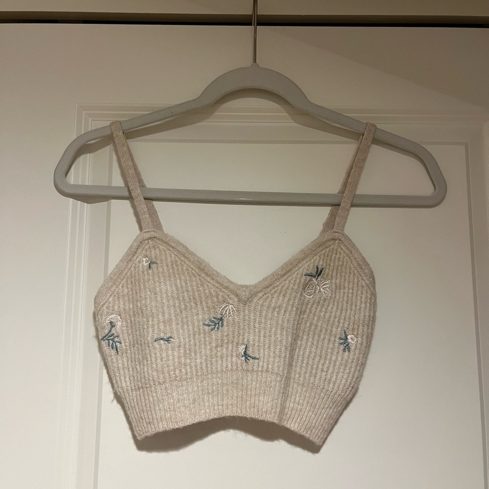 Knit crop mini top